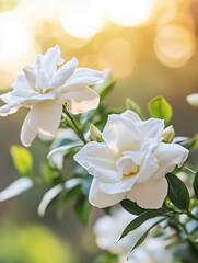 white gardenia flowers