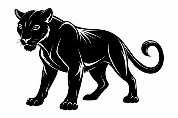 Black Panther Silhouette vector illustration