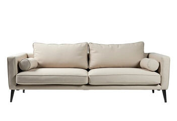 Stylish Fabric Sofa | Isolated on Transparent PNG