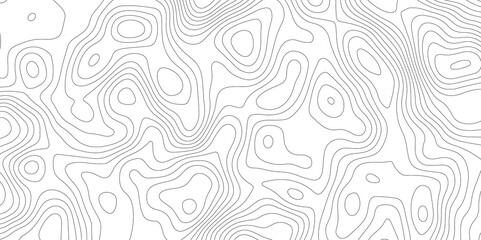 Topographic map background geographic line map with elevation assignments. Modern design with White background with topographic wavy pattern design.paper texture Imitation of a geographical map shades