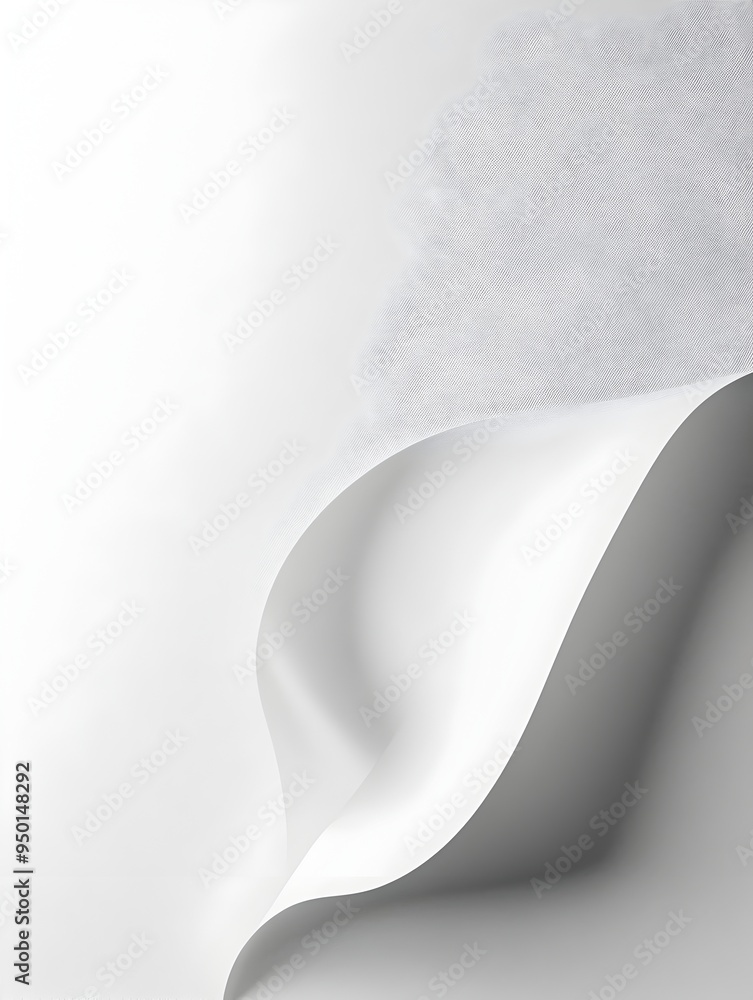 Poster pristine white a4 paper sheet with delicate texture and crisp edges isolated on minimalist studio ba