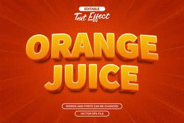 Orange juice editable text effect