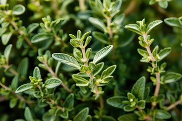 Obraz premium Isolated Fresh Thyme Sprigs for Natural Cooking and Health Benefits in Mediterranean Cuisine
