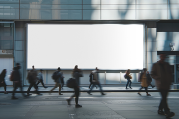 Urban billboard  for advertising png mockup, transparent design