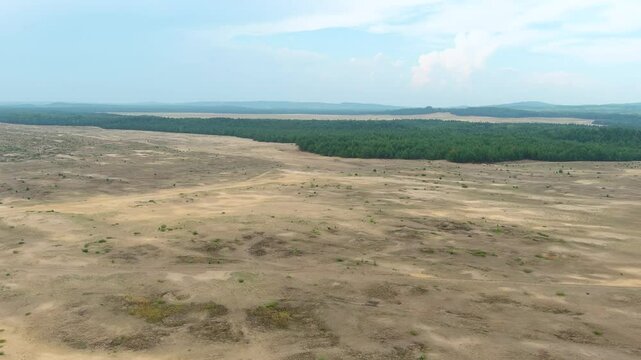 Bledowska Desert aka Polish Sahara aka Pustynia Bledowska. The only desert in Poland and the largest inland area of loose sand in Europe. Silesian Highlands in the Lesser Poland Voivodeship.