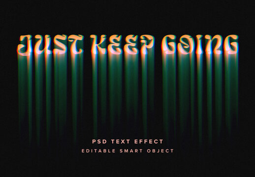 Melting Text Effect Mockup
