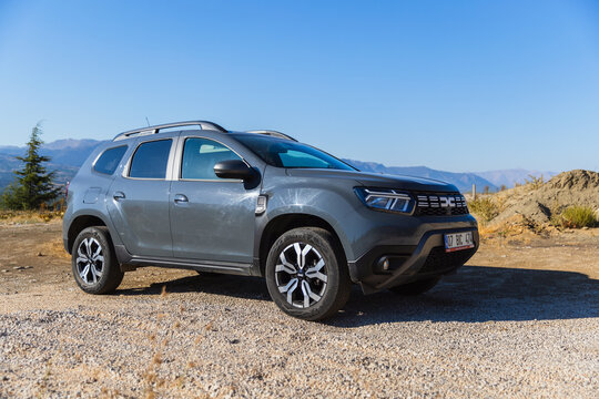 New Dacia Duster. Modern gray off-road vehicle