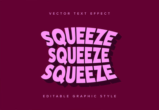 Squeezed Text Effect Mockup