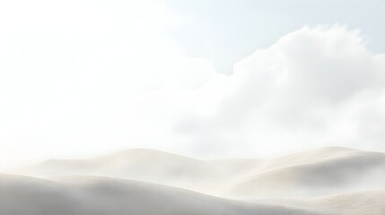 Obraz premium Serene Landscape with Rolling Hills Wispy Clouds and Muted Natural Beauty