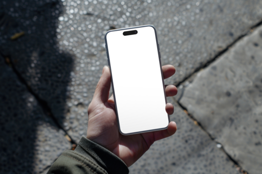PNG phone screen mockup, transparent design