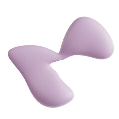 Bright Colorful Fluid Shape with a Soft Bend