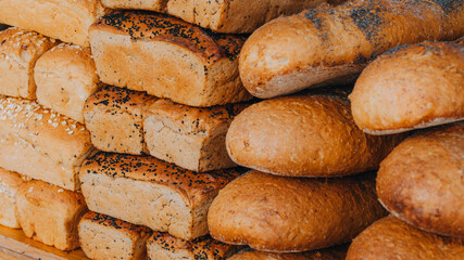 fresh loaves of bread - regional, traditional product 