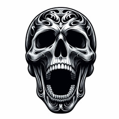 Fototapeta premium Vector Skull Design tattoo tshirt design