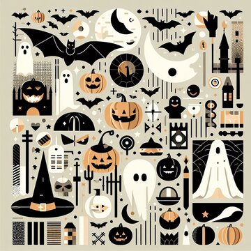 halloween seamless pattern