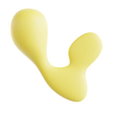 Colorful Smooth Fluid Shape with a Curved Design