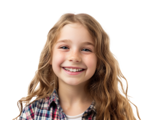 Portrait of a happy laughing child girl