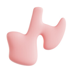 Pastel Colorful Curved Fluid Form with Soft Edges