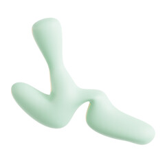 Abstract Colorful Fluid Form with Gentle Curves