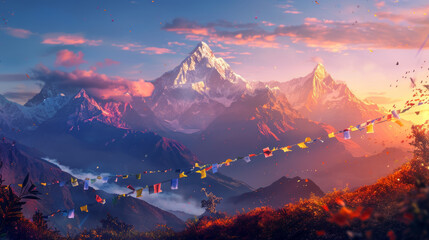 Imagine the serenity of a sunrise yoga session overlooking the Himalayas in Nepal, as the first light of dawn illuminates snow-capped peaks and prayer flags flutter in the mountain breeze. 