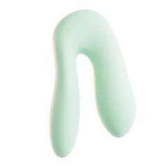 Pastel Colorful Curved Fluid Form with Soft Edges
