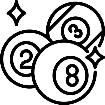 recommend clip art: Balls billiard icon