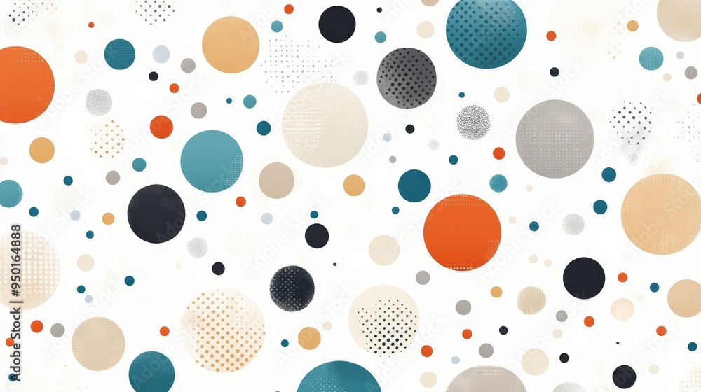 Poster colorful circles on a white background create a lively and modern pattern suitable for various desig