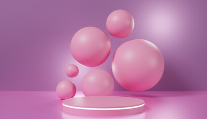 Abstract scene background. Product presentation, mockup. Podium 3d, stage pedestal or platform