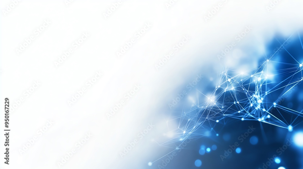 Poster abstract digital background featuring connected lines and glowing nodes, perfect for technology and 