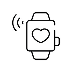 Wearable Health Tech vector icon