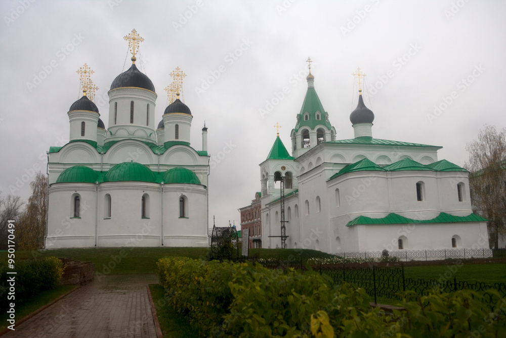 Sticker Russia Vladimir region Murom city view on a cloudy summer day