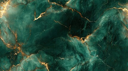 Seamless marble pattern in rich green with subtle bronze veins, [Abstract Background Marble], [Earthy and luxurious]