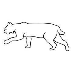 Bobcat Side View Outline
