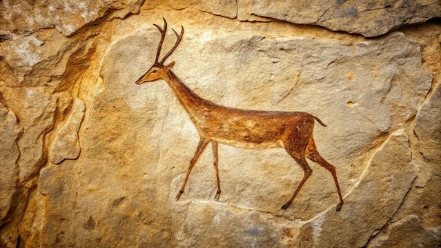 A weathered ancient queen is etched in the cave wall, her features worn smooth by time, her gaze lingering in the shadows.