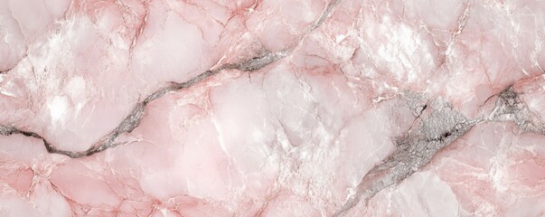 Seamless marble pattern in soft pink with subtle silver veins, [Abstract Background Marble], [Delicate and elegant]