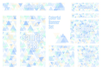 バナーセット_三角形_青