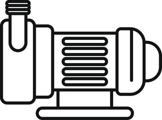 Simple vector showing the icon of a water pump, a common tool used in plumbing and irrigation systems