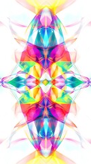 Vibrant Fluorescent Kaleidoscopic Patterns with Dynamic Lighting in Modern Art Style