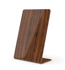 QR code scan blank stand 3d render illustration template.