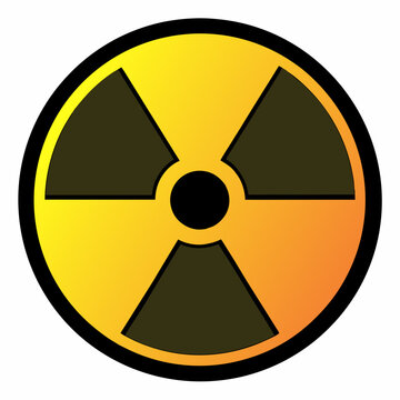 recommend clip art: Radiation symbol icon illustration, hazard warning sign, yellow and black color scheme