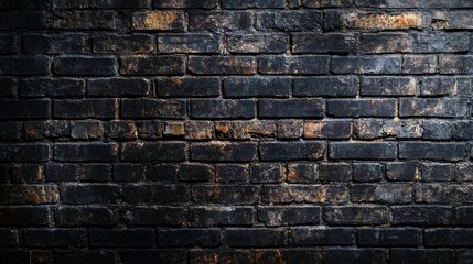 Fototapeta premium Black Brick Wall Texture.