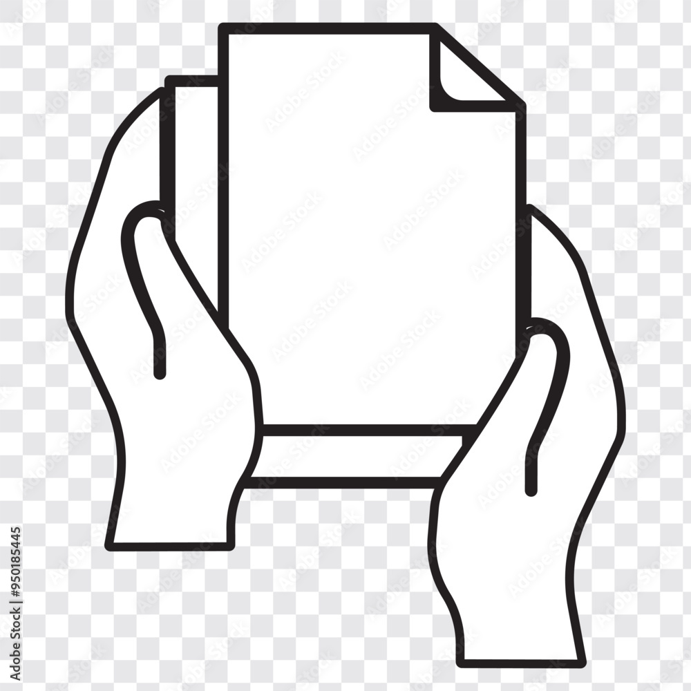 Leinwandbilder Document icon isolated on white background. Document icon in trendy design style. Document vector icon modern and simple flat symbol for web site, mobile app, UI.