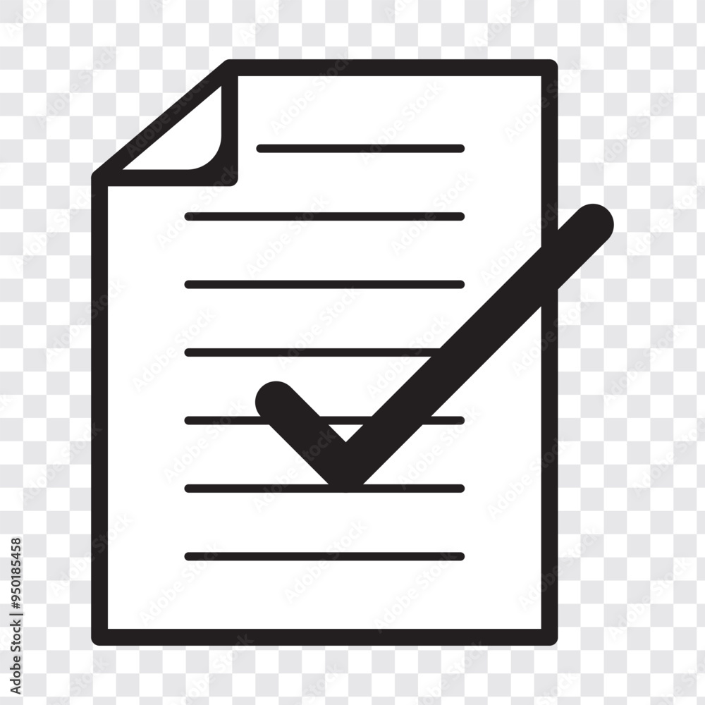 Leinwandbilder Document icon isolated on white background. Document icon in trendy design style. Document vector icon modern and simple flat symbol for web site, mobile app, UI.