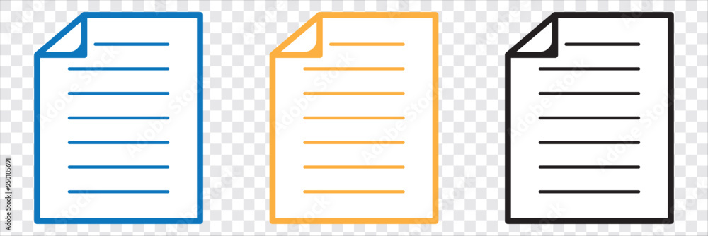Poster document icon of symbol. document vector icon modern and simple flat symbol for web site, mobile app