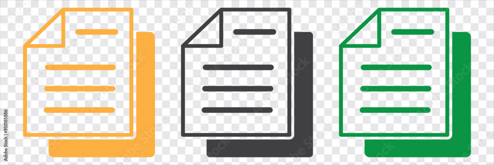Poster document icon of symbol. document vector icon modern and simple flat symbol for web site, mobile app