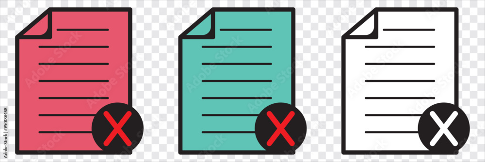 Poster document icon with check mark - vector icon. eps 10.
