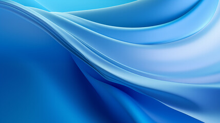 Naklejka premium Abstract Blue Satin Fabric Flowing in Motion