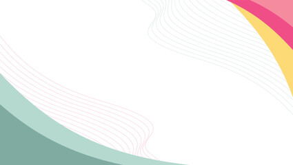 Colourful shape background with line vector