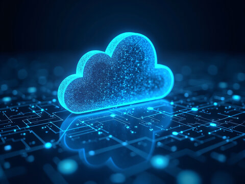 Cloud Computing Network Server Artificial Intelligence Data Modernization Transformation Technology - Powered by Adobe