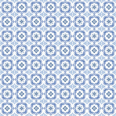 Classic Blue and White Ornamental Damask Pattern Repeating seamless pattern vector illustration for texture, fabric, clothing, wrapping, decoration, bed sheet, art work, textile design, screensavers, 