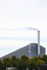 Fototapeta premium Copenhagen, COP, Denmark - August 23, 2024: Amager Bakke is a heat and power waste-to-energy plant